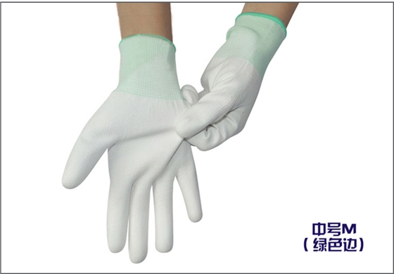 防静电尼龙掌涂PU手套
