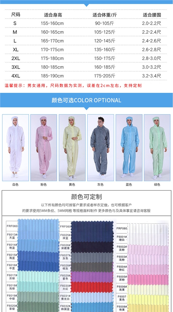 三连体防静电服