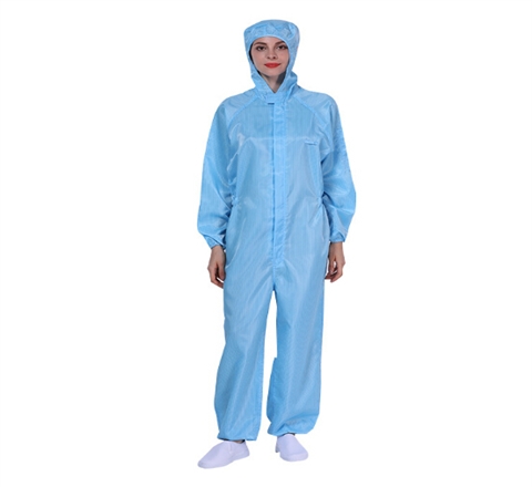 防静电连帽连体服