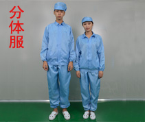 防静电无尘分体服 翻领